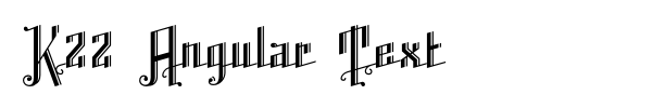 K22 Angular Text font preview